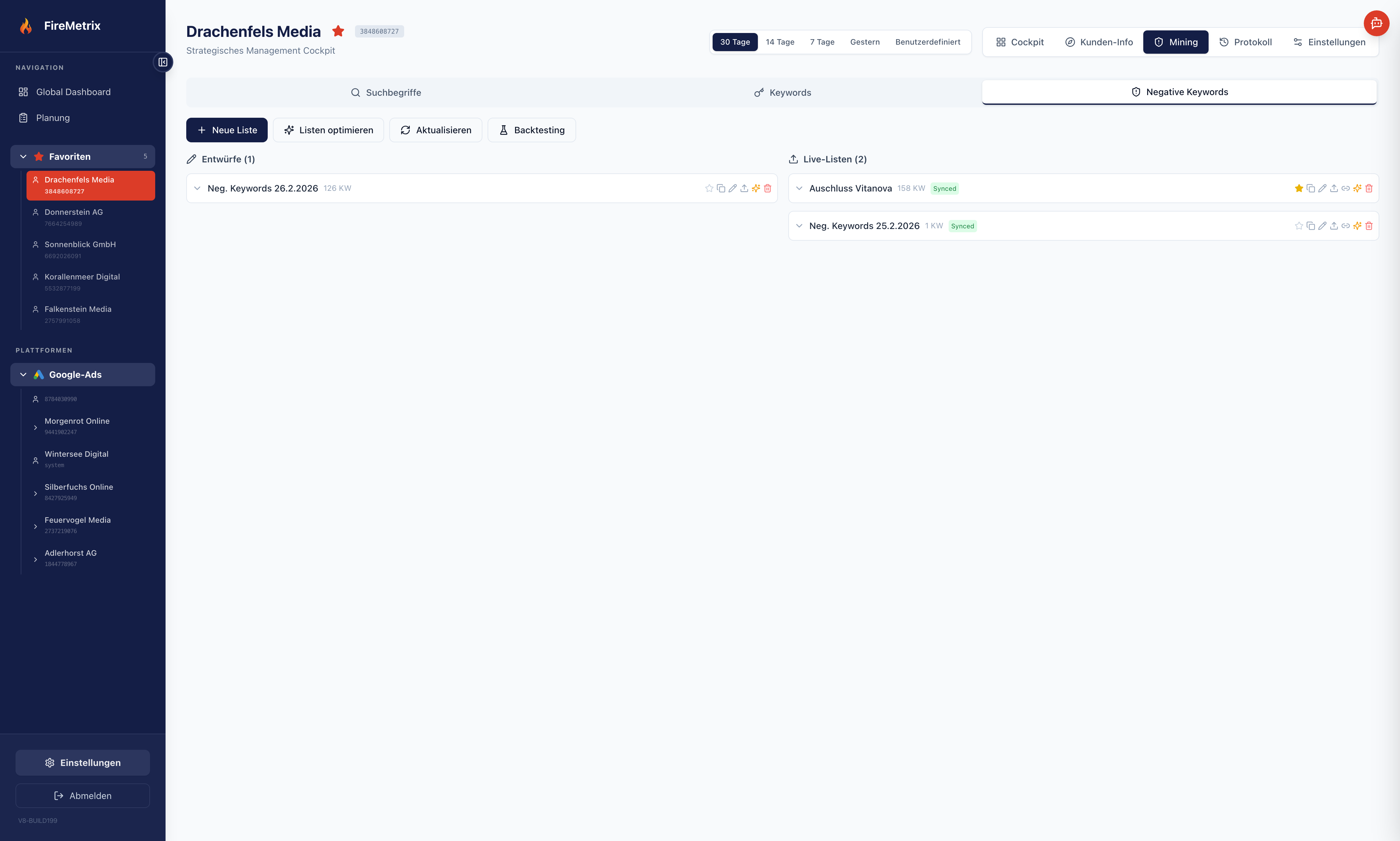 Negative Keywords Tool